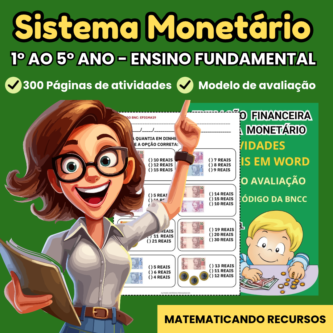 Combo Sistema Monetário - 1° ao 5° ano Fundamental